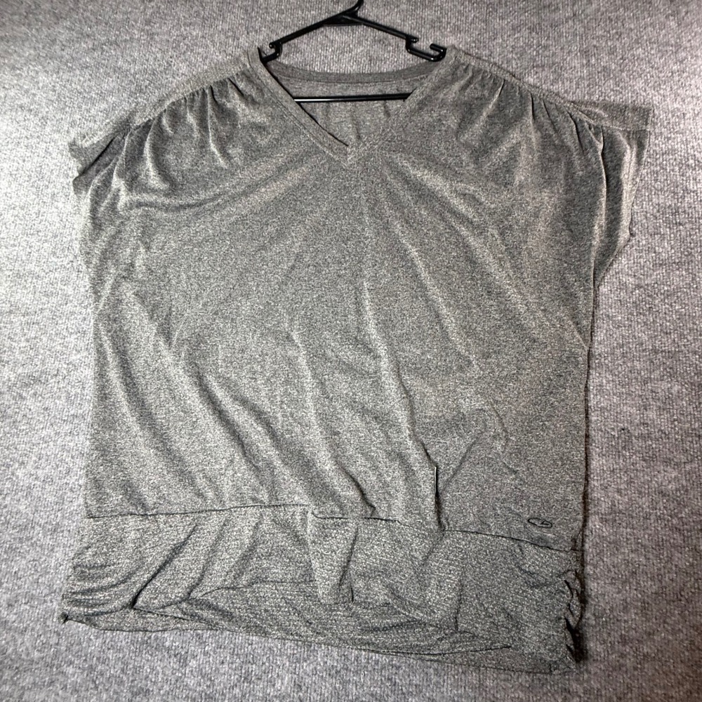 Champion C9 Womens Gray Heather V-Neck Dolman Sleeve Activewear Top XXL